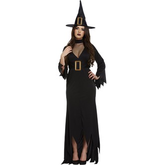 Heks kostume, sort, XL