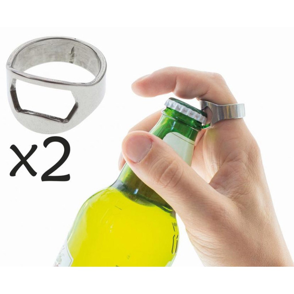 Flaskeåbner ring 2-pak