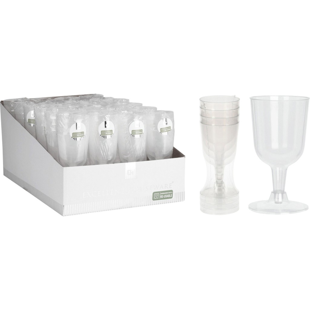 Vinglas 160 ml plast 4-pak