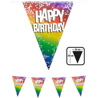 Flagguirlande Happy Birthday 6 m
