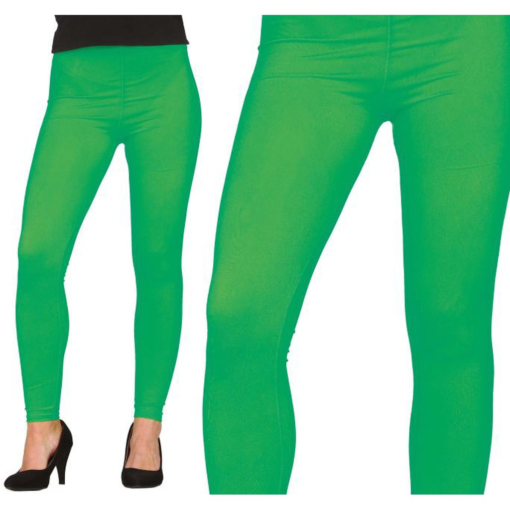 Leggings, neon grøn, str. L