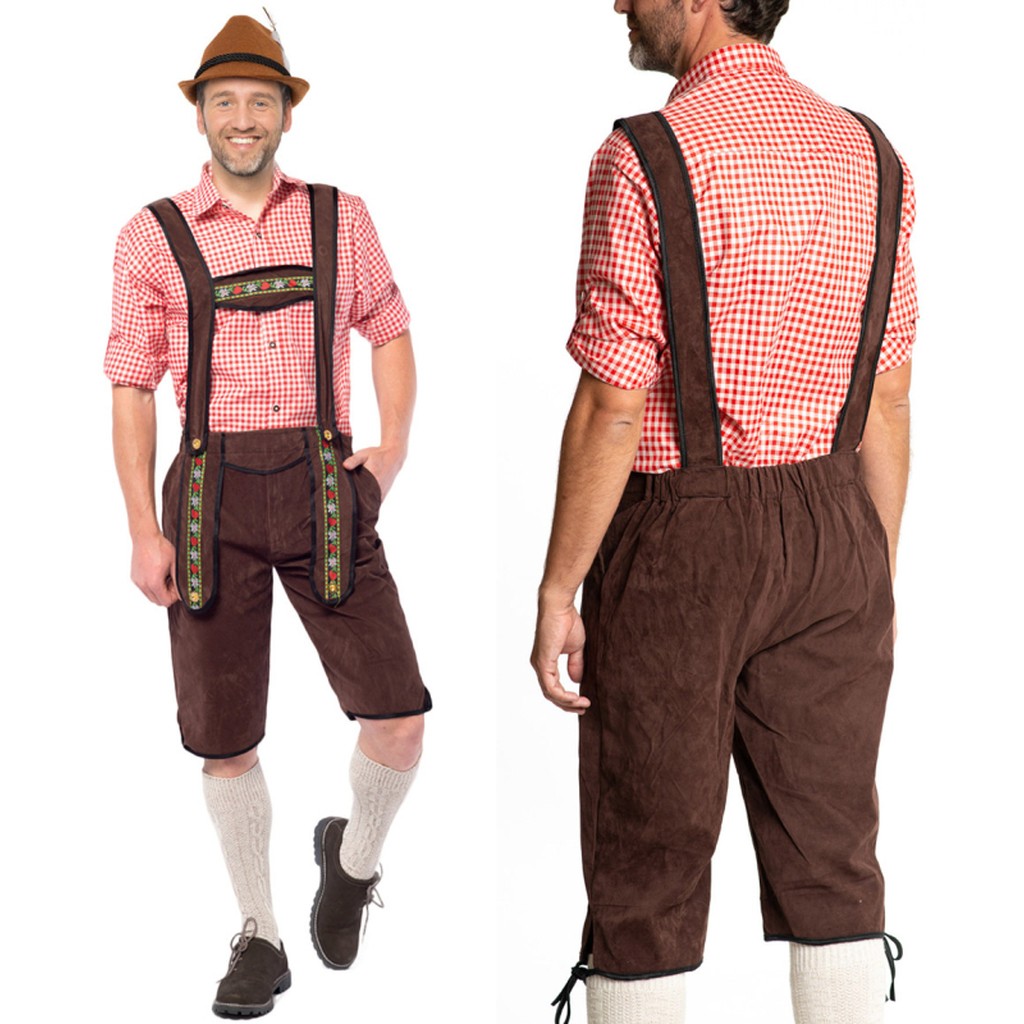 Lederhosen Johann brun, 2XL