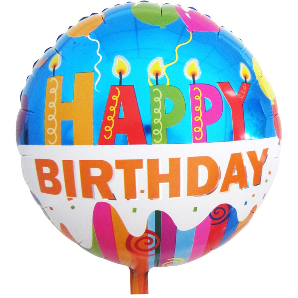 Folieballon Birthday kagelys