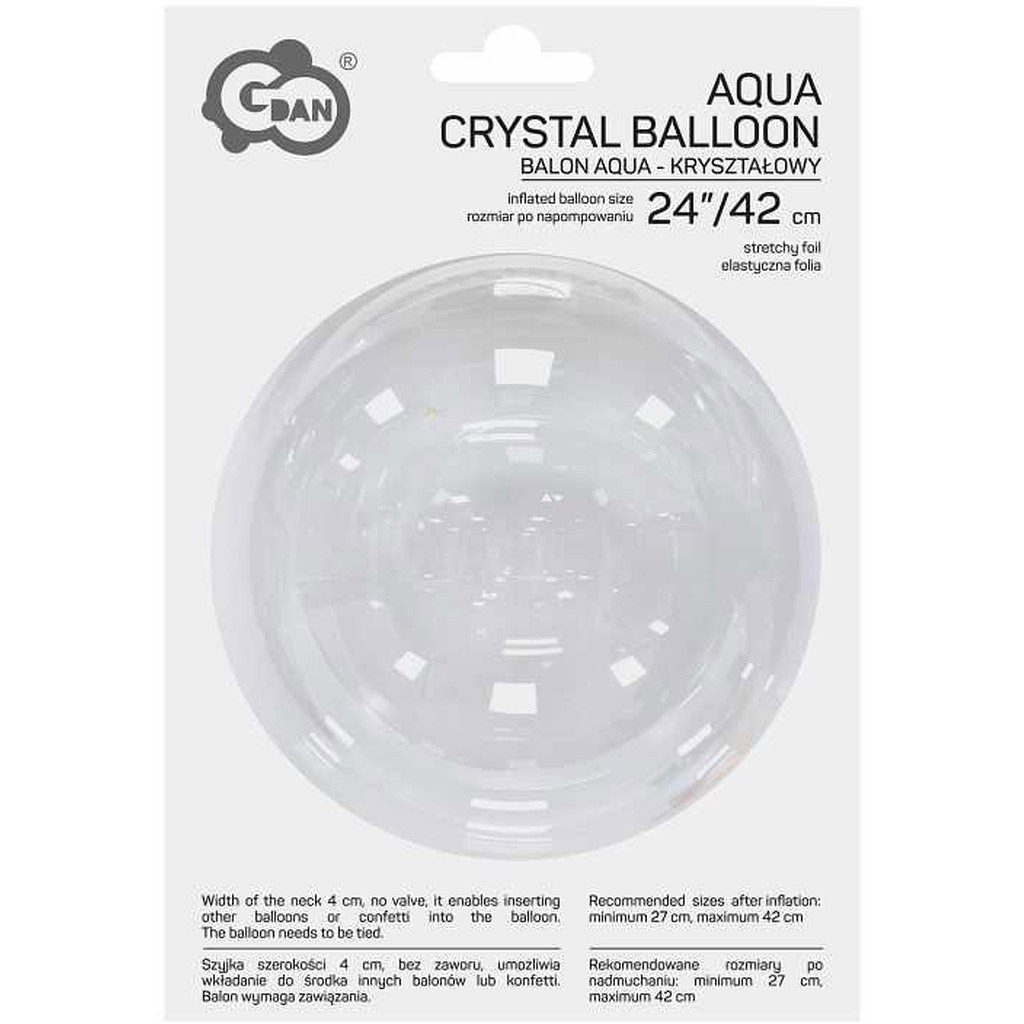 Krystal bobleballon 42 cm