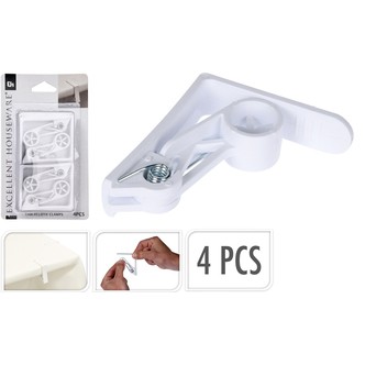 Dugklemmer 4-pak, hvid