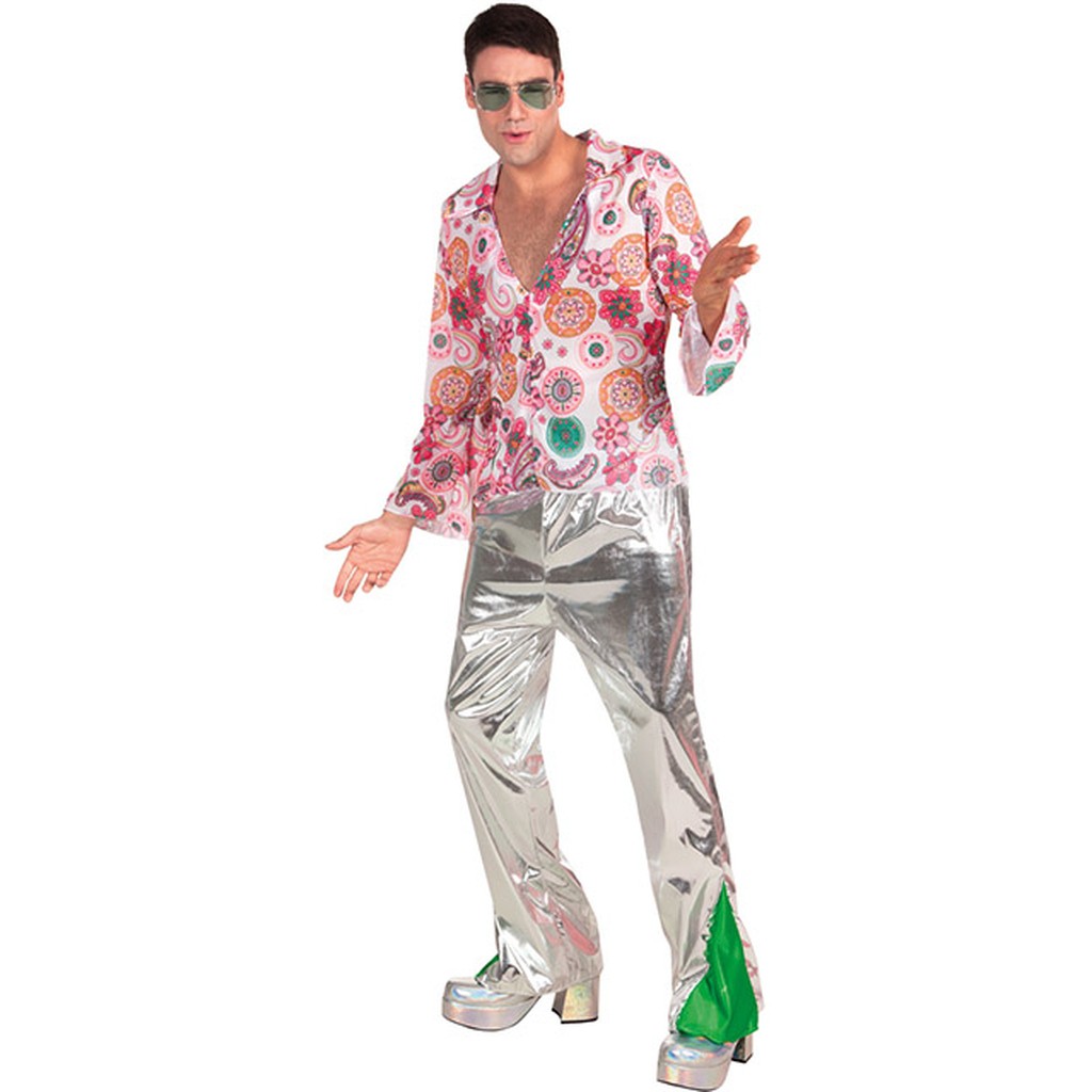 Disco hippie med sølvbukser