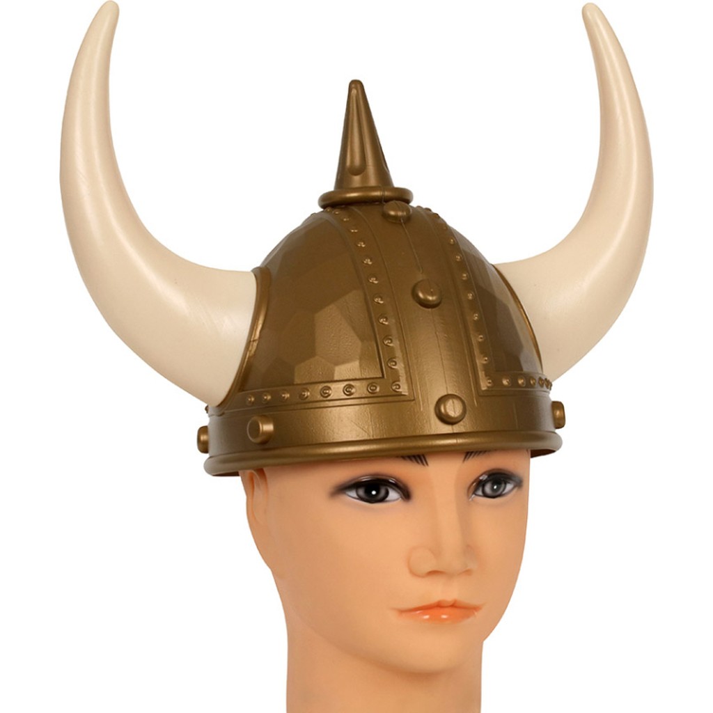 Vikingehjelm med horn