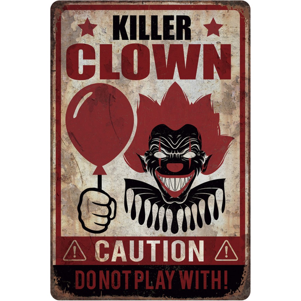 Caution! Killer Clown skilt