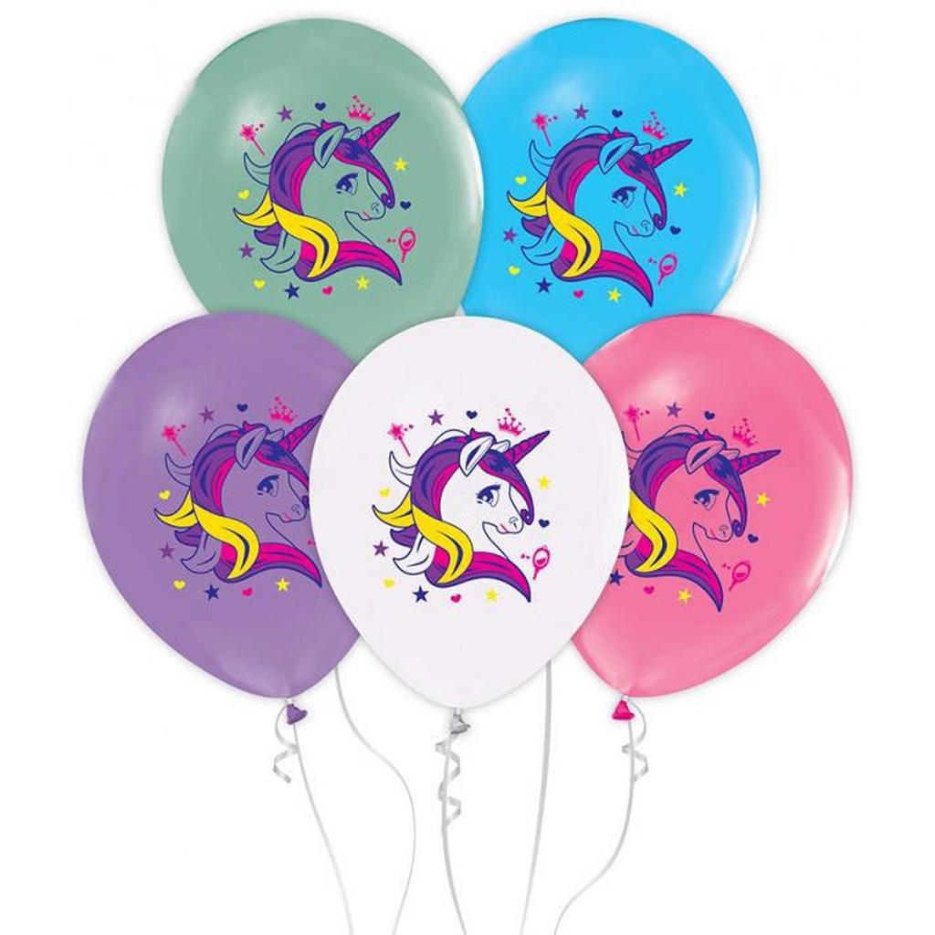 Unicorn balloner 30 cm 5-pak