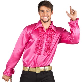 Disco skjorte pink, XL