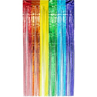 Dørgardin lametta, regnbue/pride