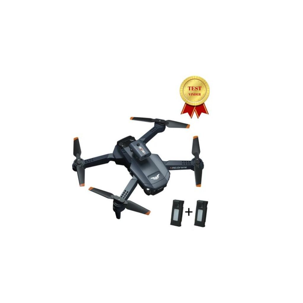 JJRC H106 mini drone med 8K/HD dual kamera, forhindringssensor, taske, og ekstra batteri