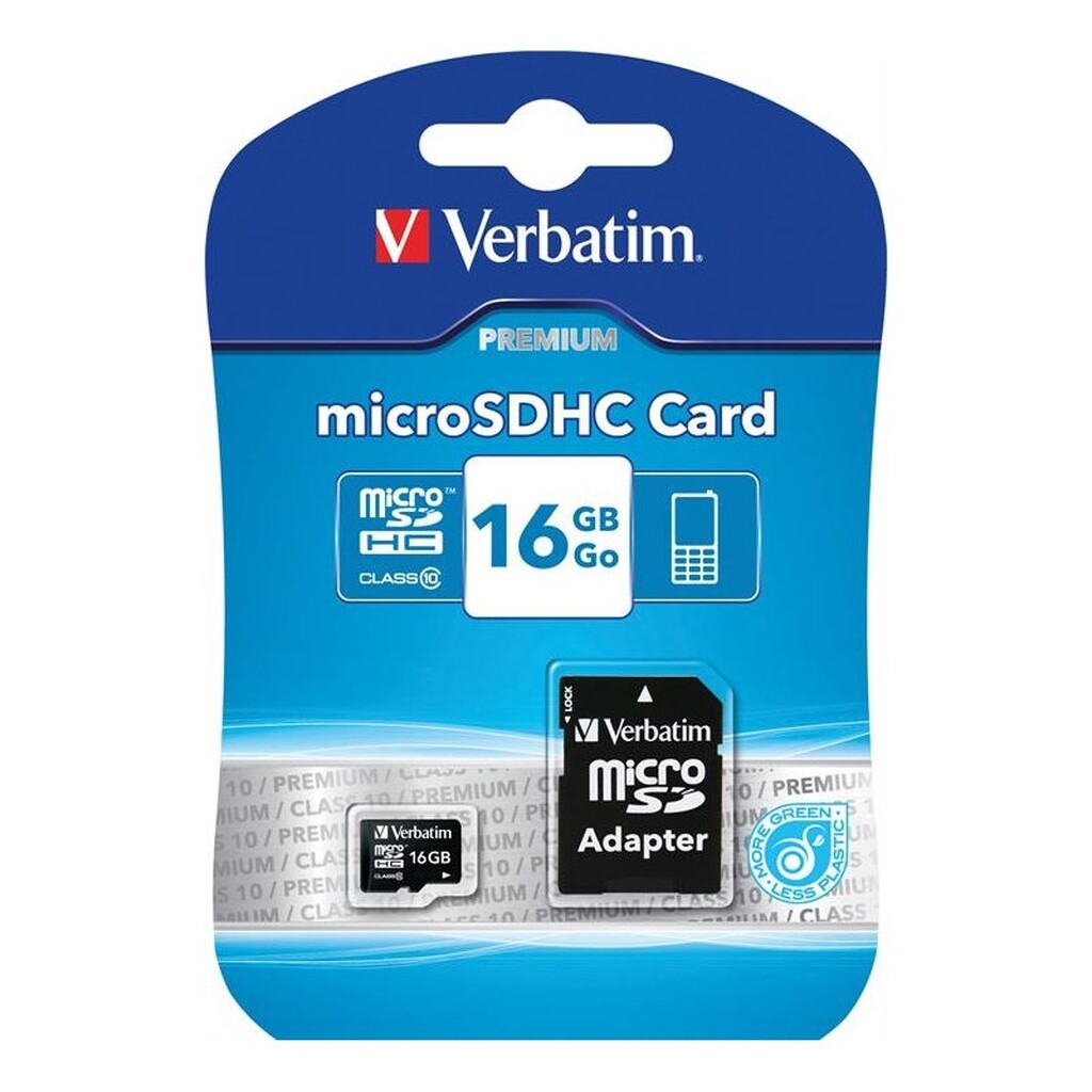 Verbatim 16GB SD-kort - Inkl. adaptor