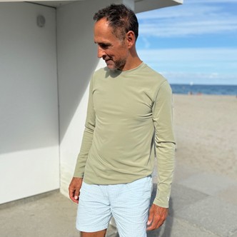 Petit Crabe Enzo UV soltrøje HERRE - olive
