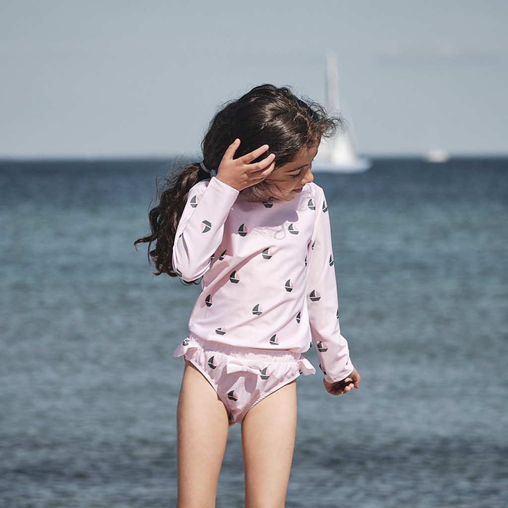 Petit Crabe Sydney UV trøje med lange ærmer - rose boat