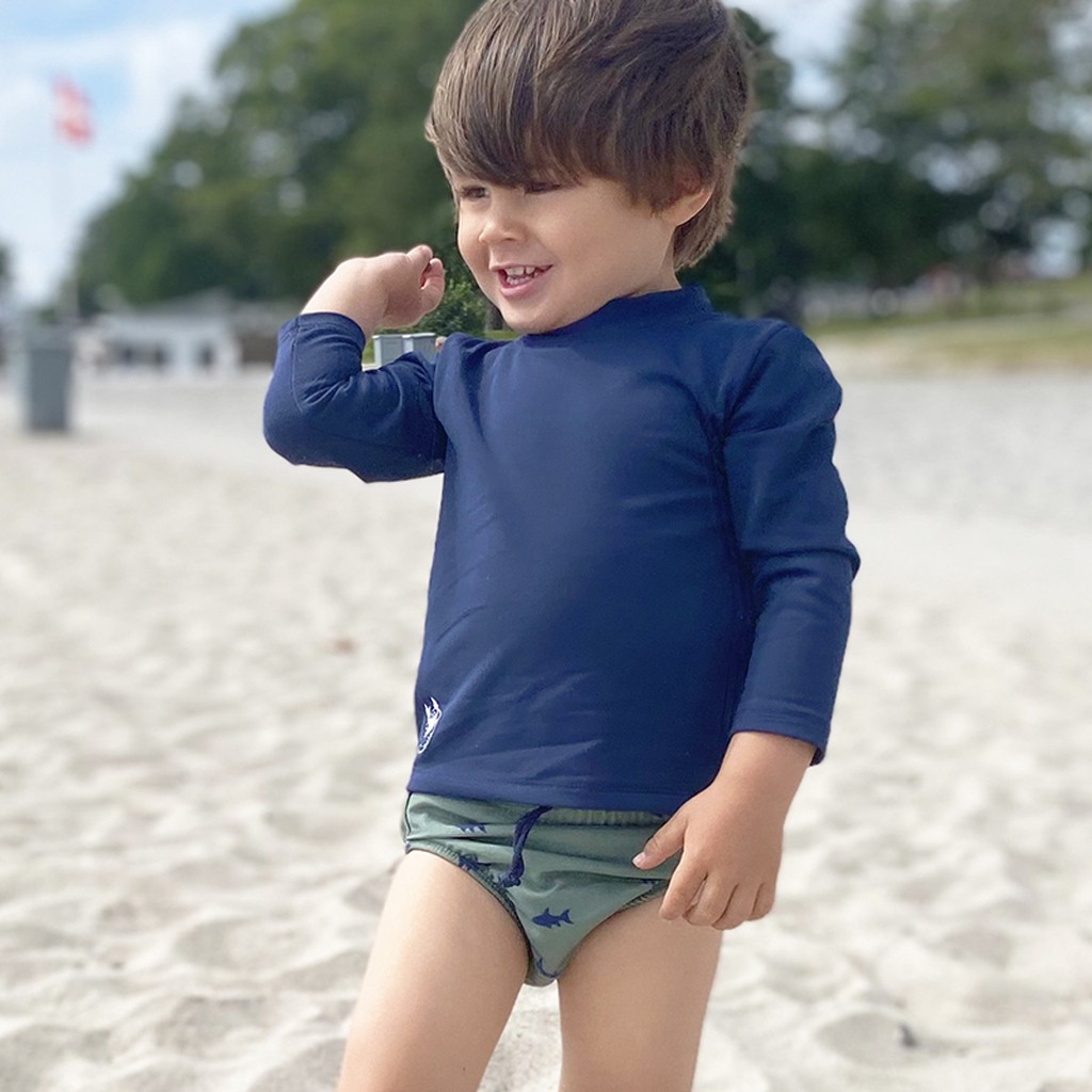 Petit Crabe Sydney UV trøje med lange ærmer - blue