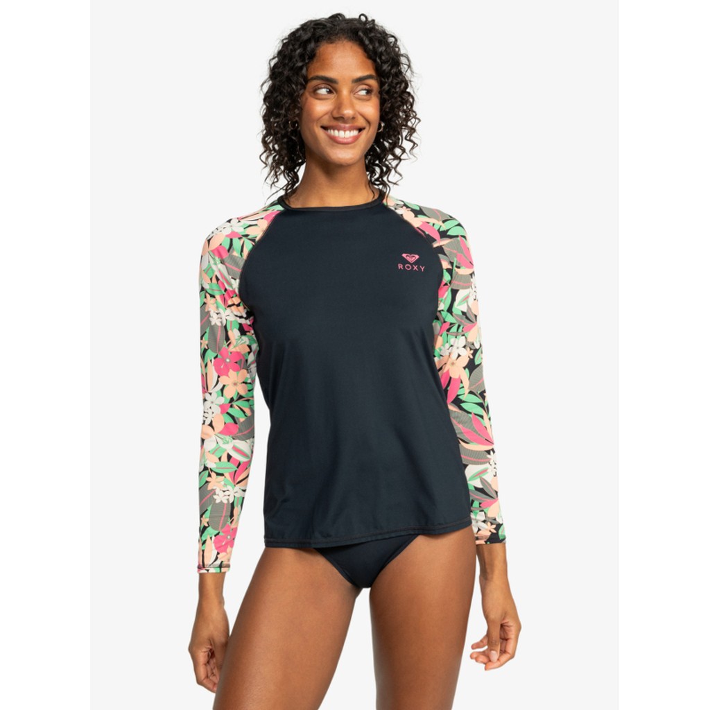 Roxy printed long sleeve UPF 50+ trøje sort