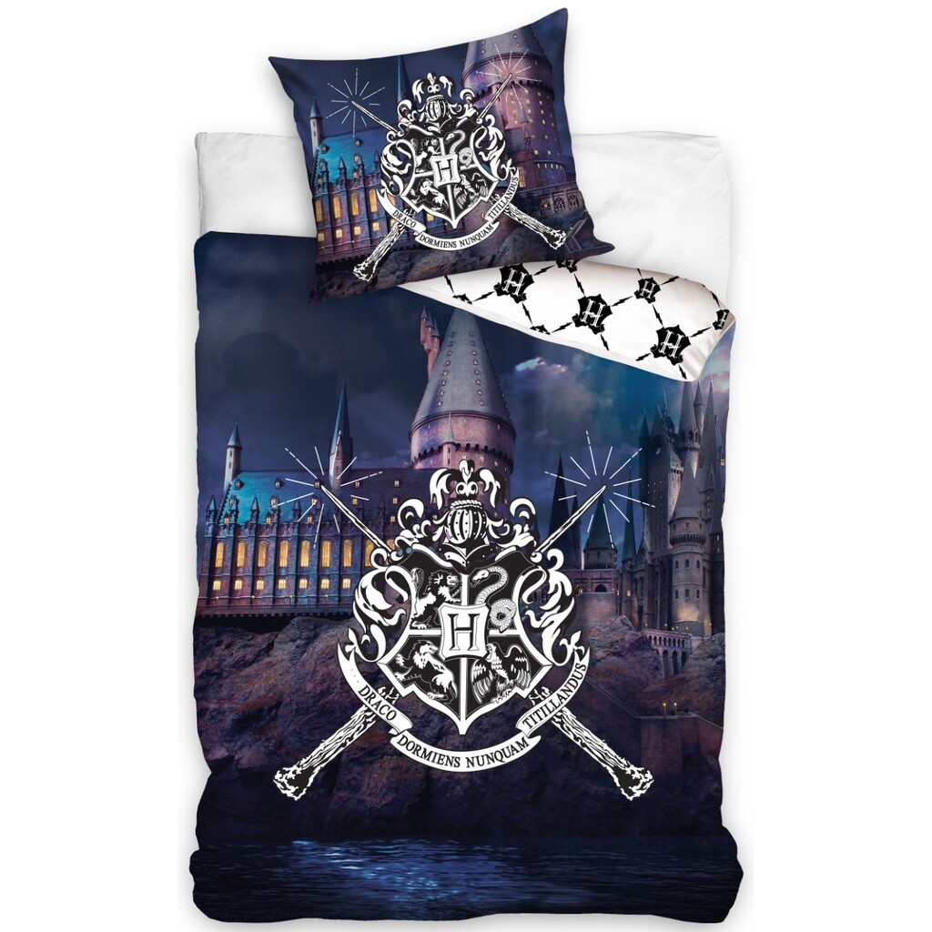 Harry Potter Hogwarts Blålig Sengetøj, 100 procent bomuld