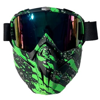 Full face maske til Gel blaster, Grøn Camo