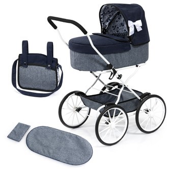 Bayer Design Classic Deluxe dukkevogn, blå