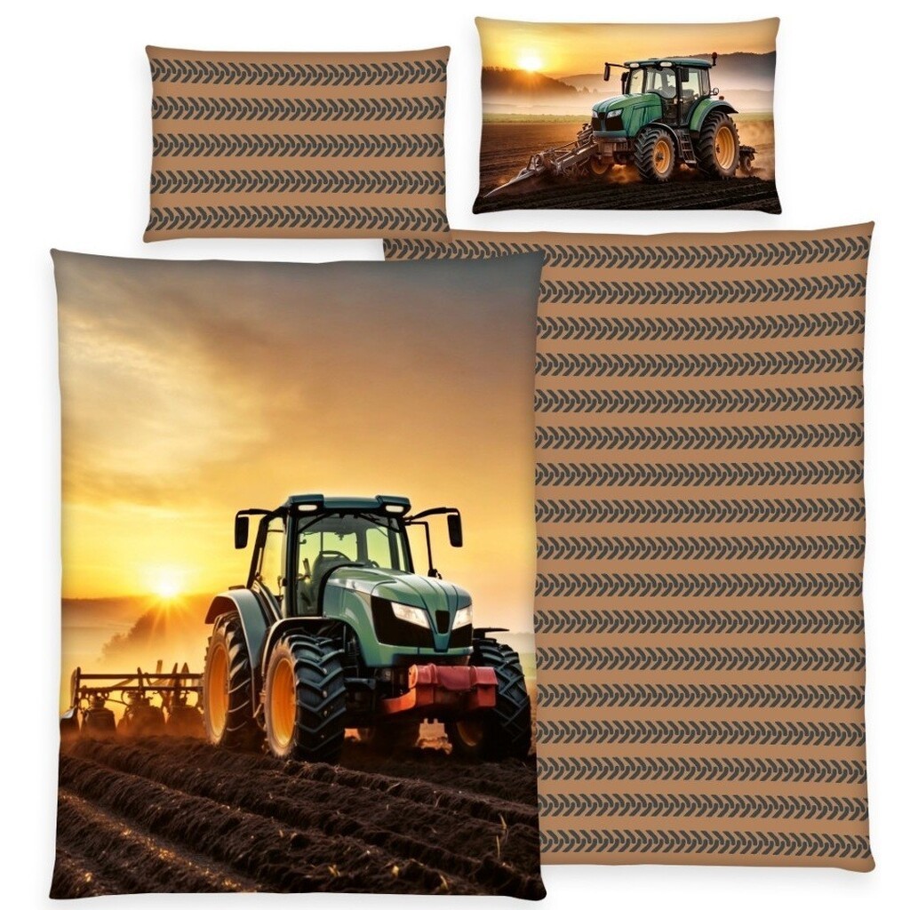 Traktor Sengetøj - 100 procent bomuld