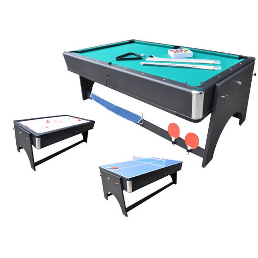 MegaLeg  4i1 multibord med Pool / Airhockey / Bordtennis / Spisebord