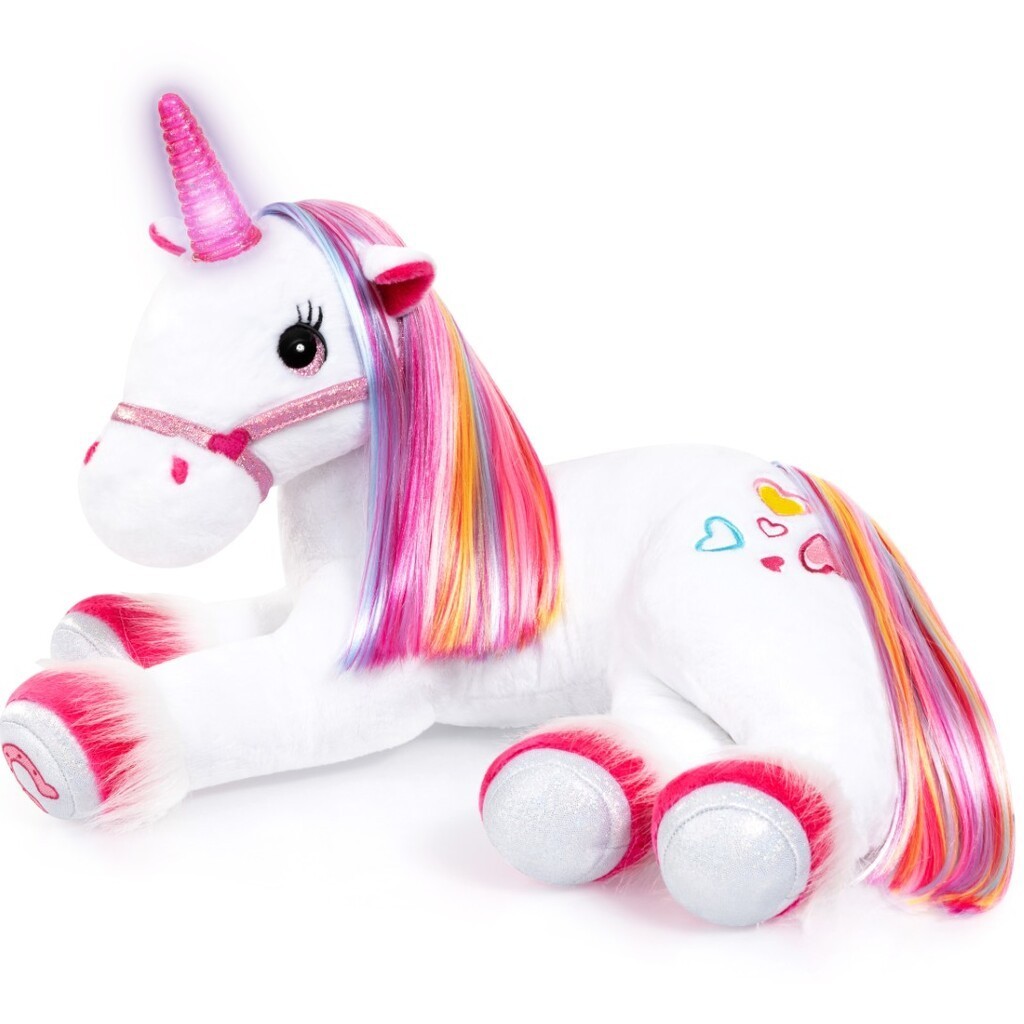 Magisk Unicorn / Enhjørning Bamse med lyd og lys