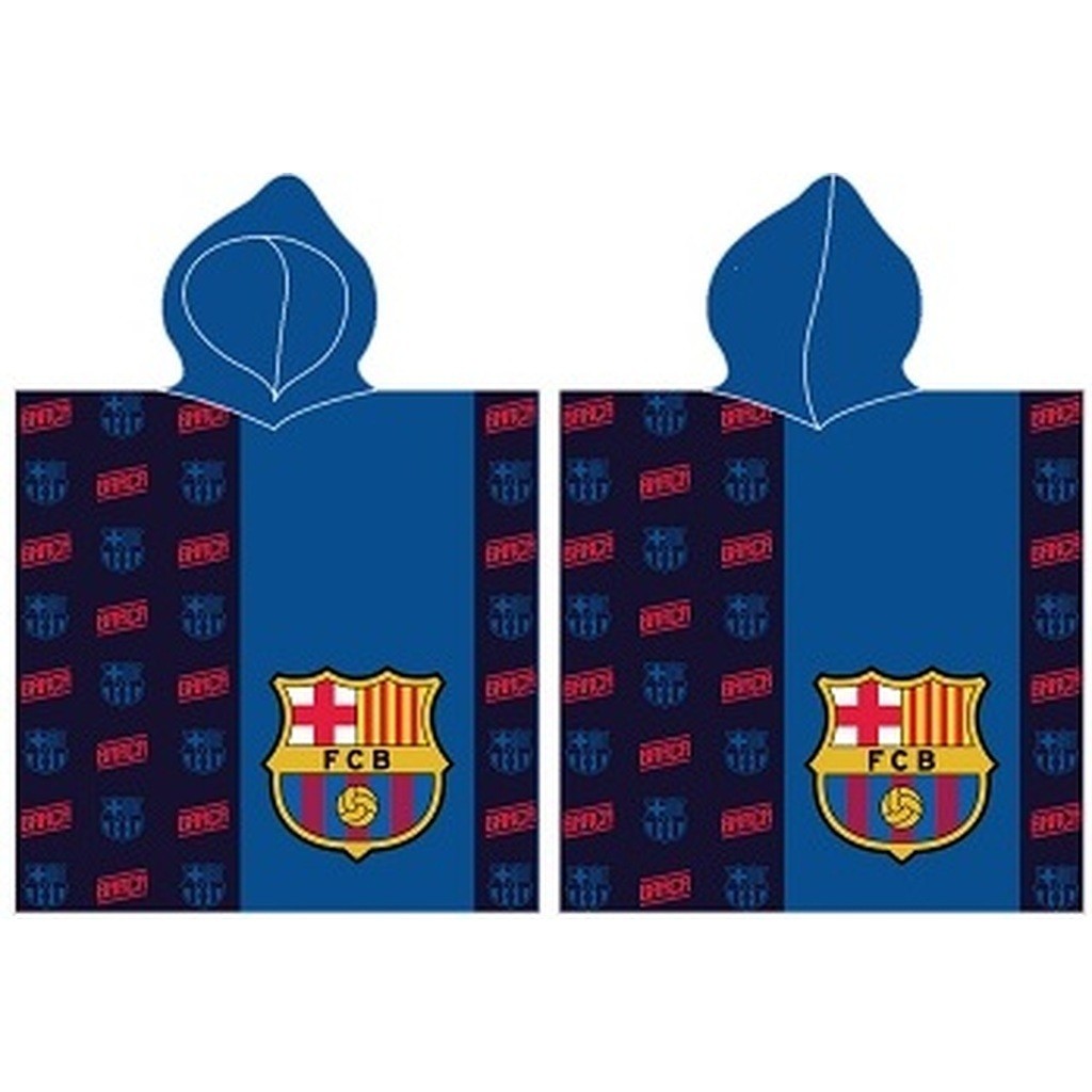 FC Barcelona Poncho badehåndklæde med hætte - 100 procent bomuld