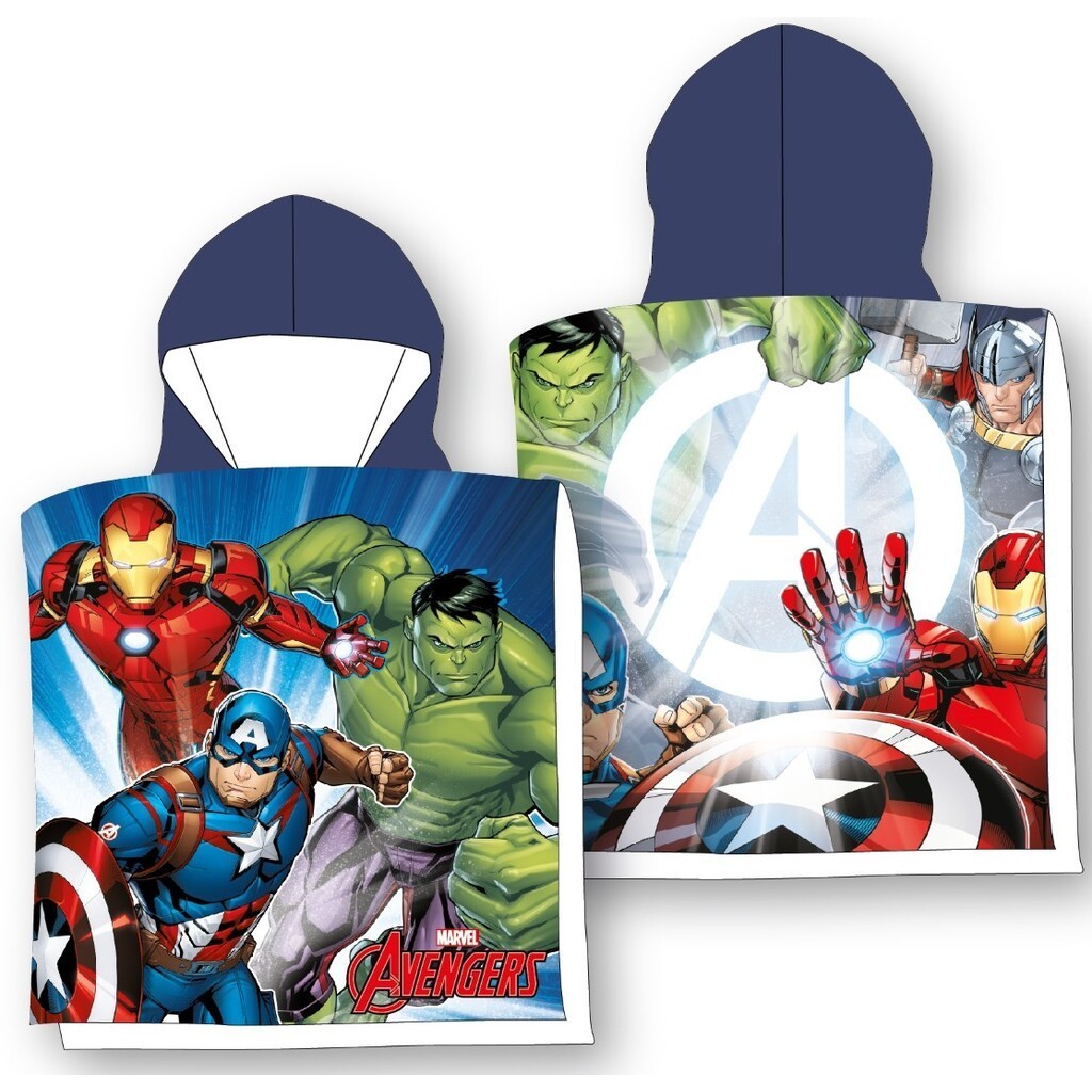 Avengers Poncho badehåndklæde med hætte - 100 procent bomuld