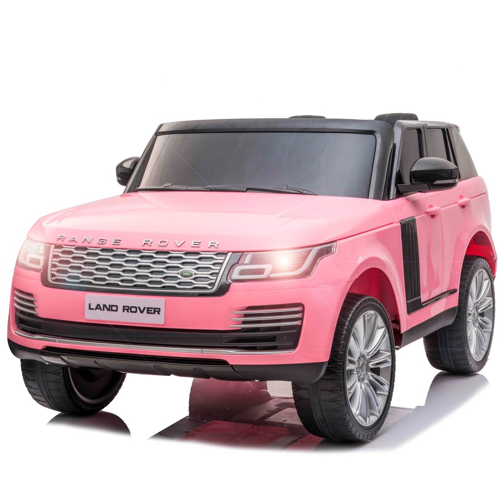 Range Rover Sport XL Elbil til børn Pink m/Lithium + Gummihjul + Lædersæde