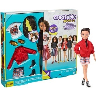 Creatable World Deluxe Dukke med kastanjebrunt hår