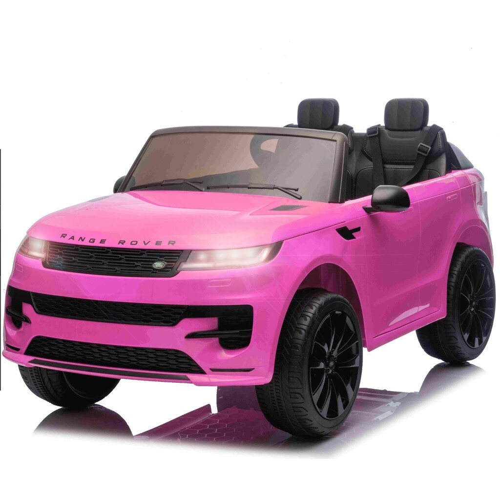 Range Rover Sport Elbil til børn 21,6V Pink m/Gummihjul + Lædersæde