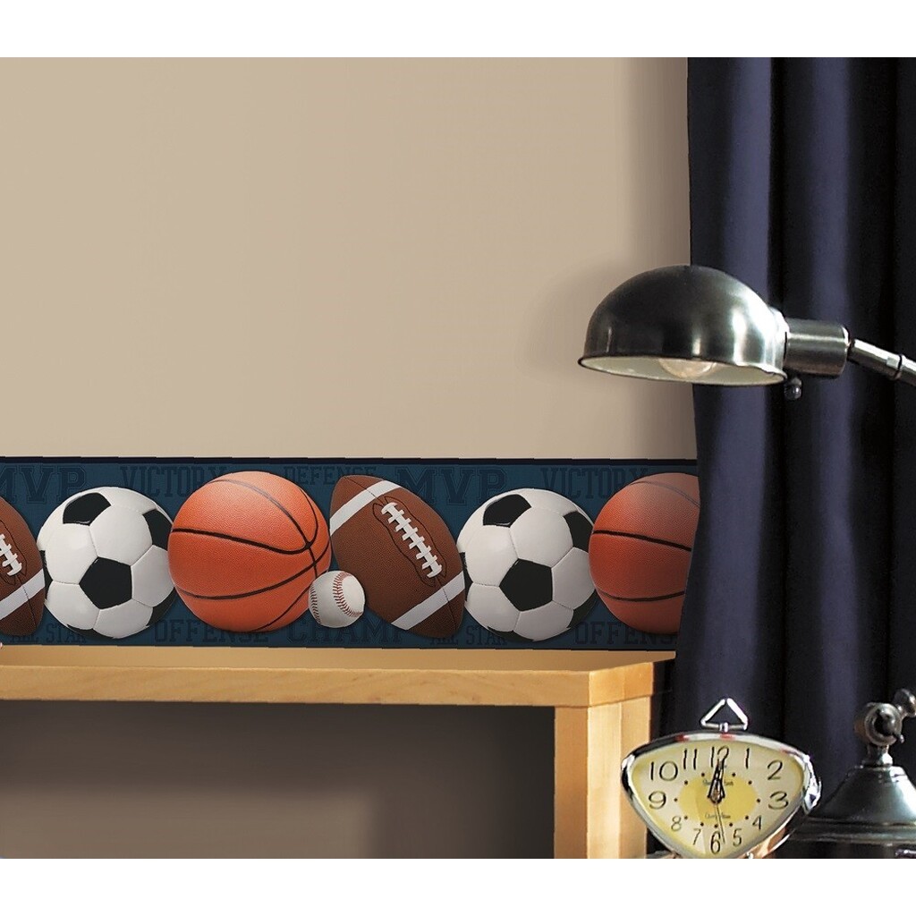 Sportsbolde Border Wallsticker 22,86 x 457.2 cm