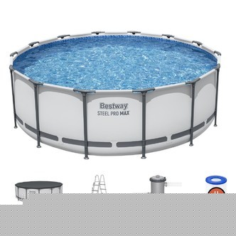Bestway Steel Pro MAX Frame Pool 427 x 122 cm   m/pumpe, stige m.v.