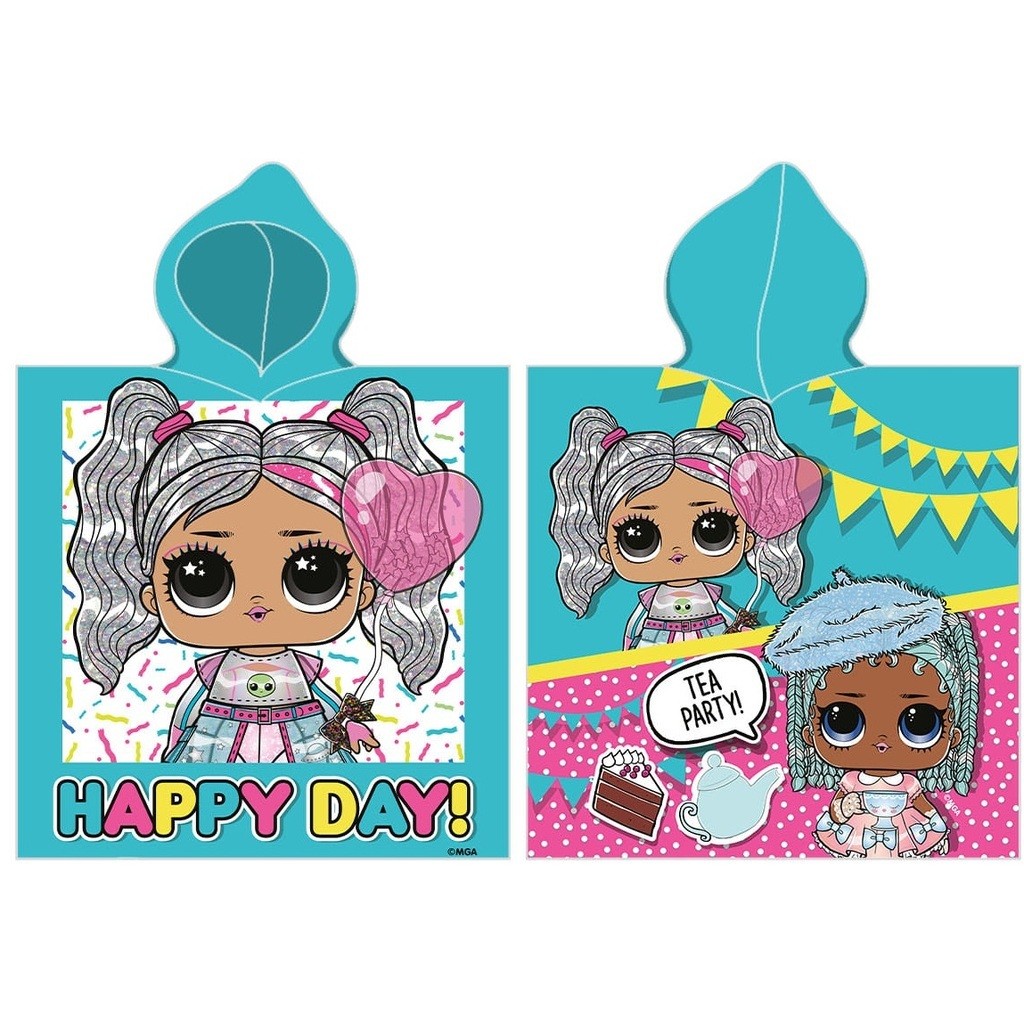 L.O.L. Surprise Poncho badehåndklæde med hætte - 100 procent bomuld