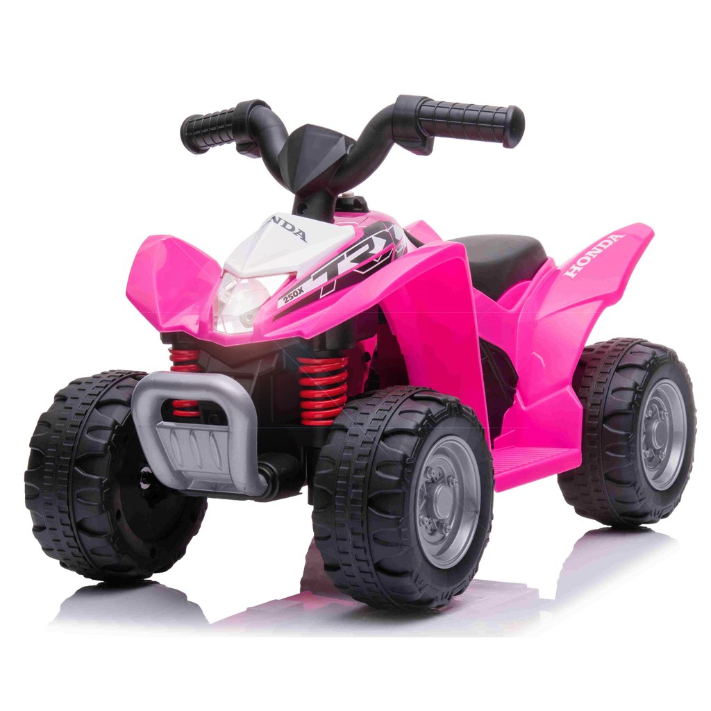 Honda TRX250X EL-ATV til børn m/7,2V Lithium + Lædersæde, Pink