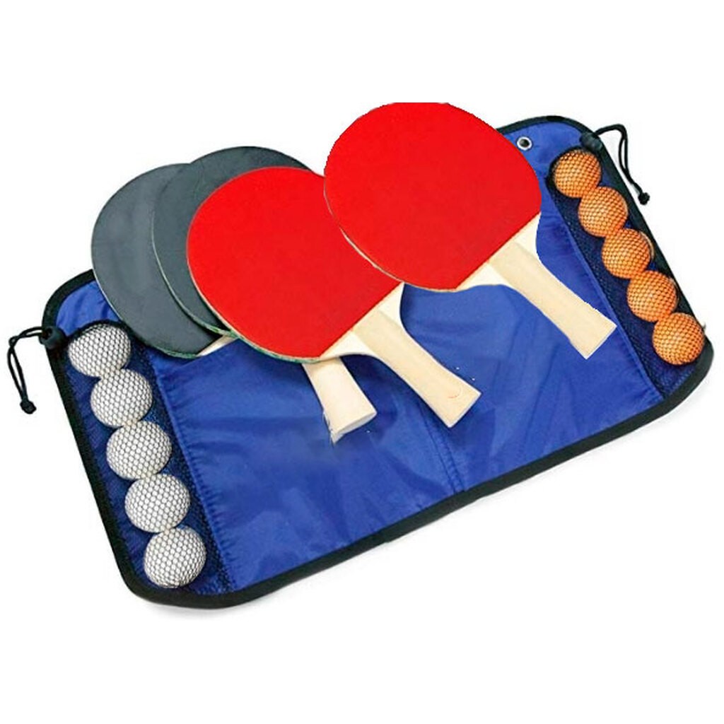 MegaLeg  Family Bordtennis Sæt med 4 bat og 10 bolde