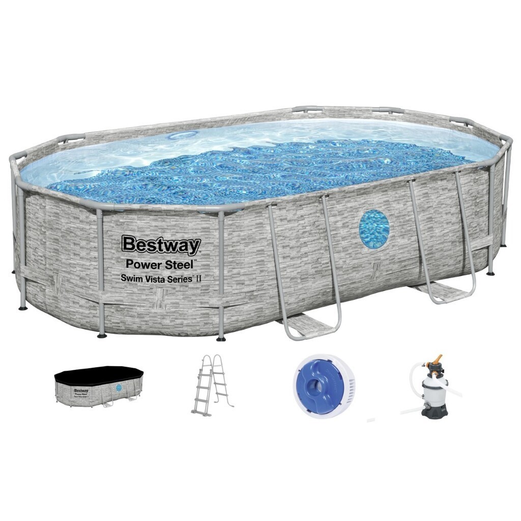 Bestway  Power Steel  Swim Vista II 488 x 305 x 107 cm pool m/sandfilter