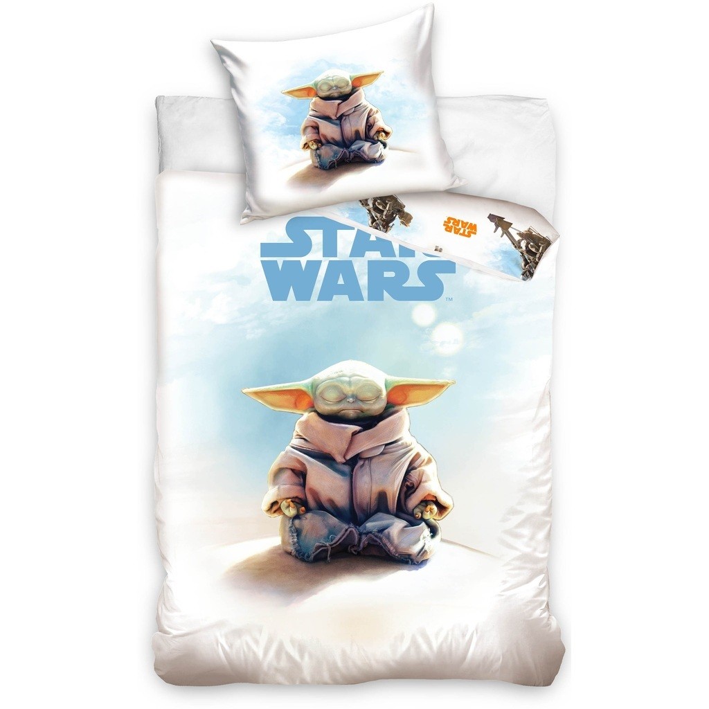 Star Wars Grogu Baby Yoda Sengetøj 150 x 210 cm - 100 procent bomuld