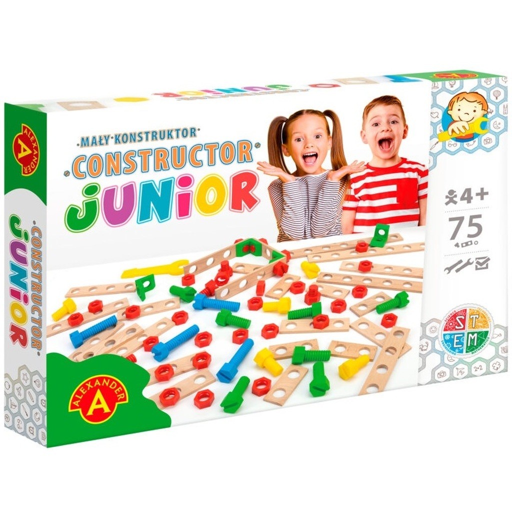 Junior Træ Konstruktionsbyggesæt  75 dele