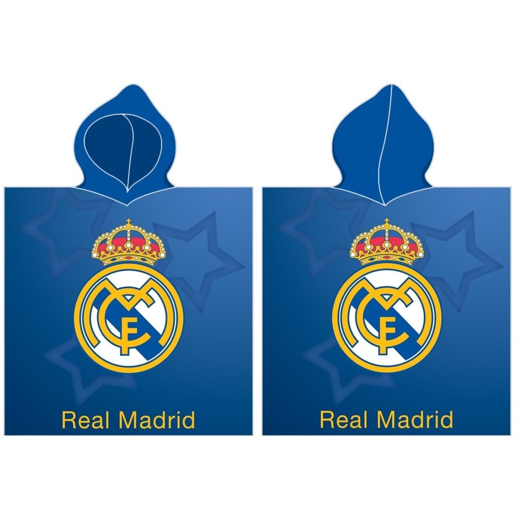 Real Madrid Poncho badehåndklæde med hætte - 100 procent bomuld