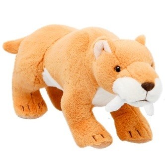 Sabeltiger Smilodon Plysbamse 30x14 cm - All About Nature