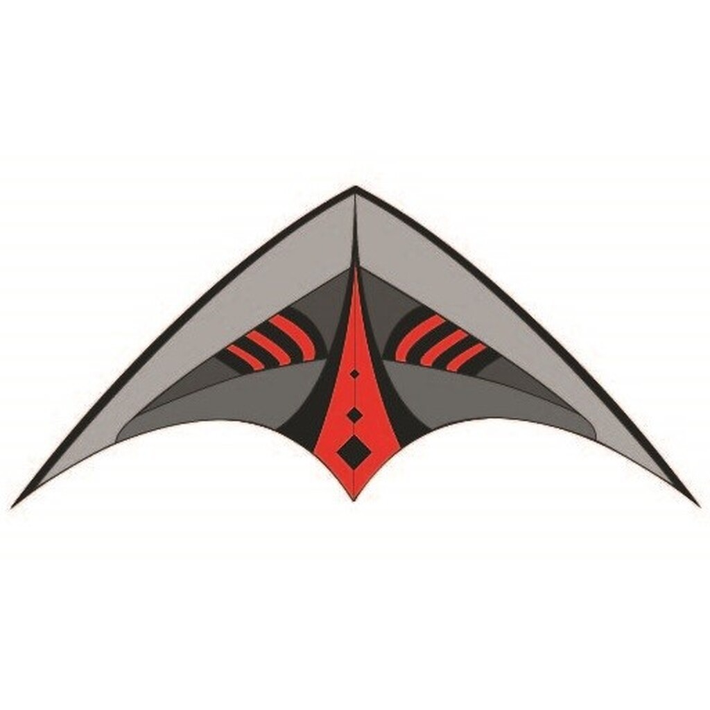 Stunt Air Glider 120 rød drage til børn fra 6 år med 2 liner, 120 cm