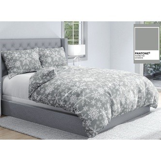 Vinterligt Snefrug Sengetøj 150 x 210 cm - 100 procent bomuld