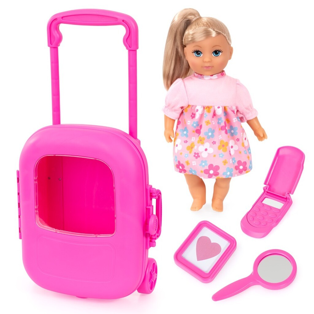 Bayer Design Deluxe Trolley-sæt med Dukke(28 cm)