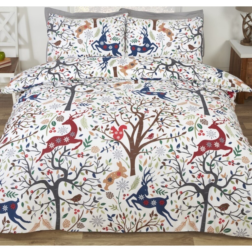 Jule vinterskov sengetøj  til dobbeltdyne, 220x230cm