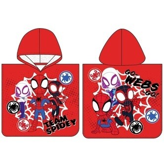 Spidey and His Amazing Friends Poncho badehåndklæde med hætte