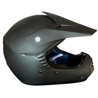 Børne Crosser Hjelm Mat Sort - Ny model