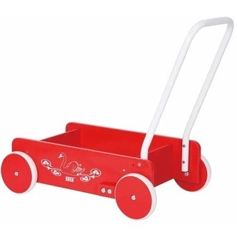 Krea Gåvogn i træ, rød