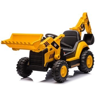 CAT Caterpillar EL Traktor m/Frontskovl + Gravekran til Børn